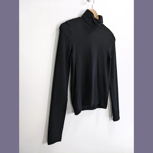 Zara Size S Womens Turtleneck Long Sleeve Top In Black - Picture 2 of 6